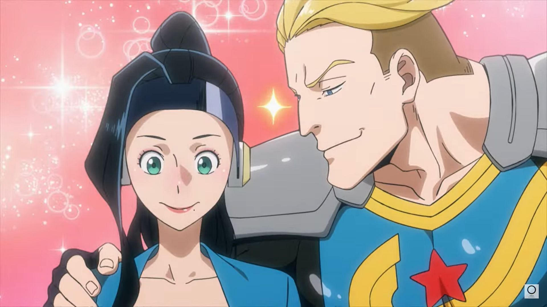Makoto and Captain Celebrity as seen in the anime (Image via Bones Film)